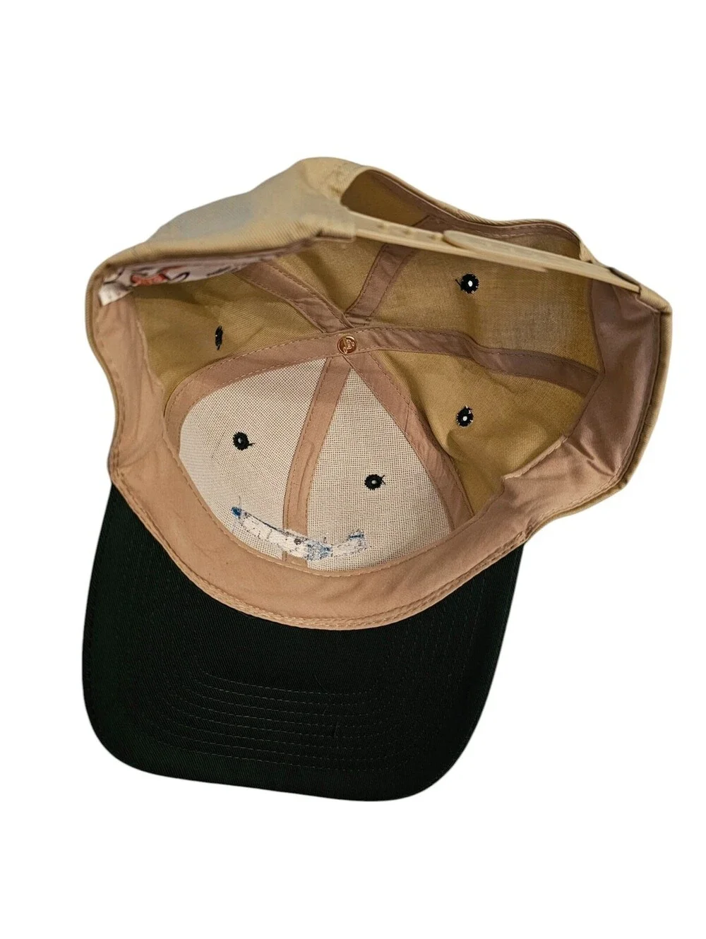 Vintage 1990s P-51 Mustang Plaine Airplane Embroidered Snapback Hat